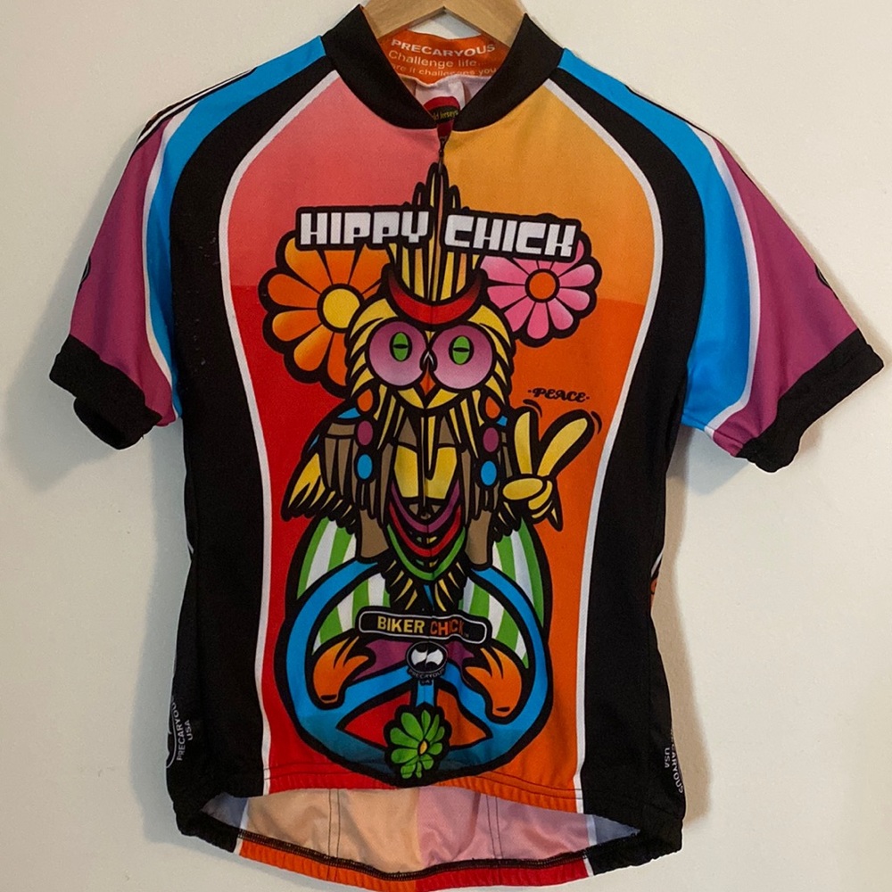 Women’s cycling jersey X-Large, new with tags, see pic for snags on left side